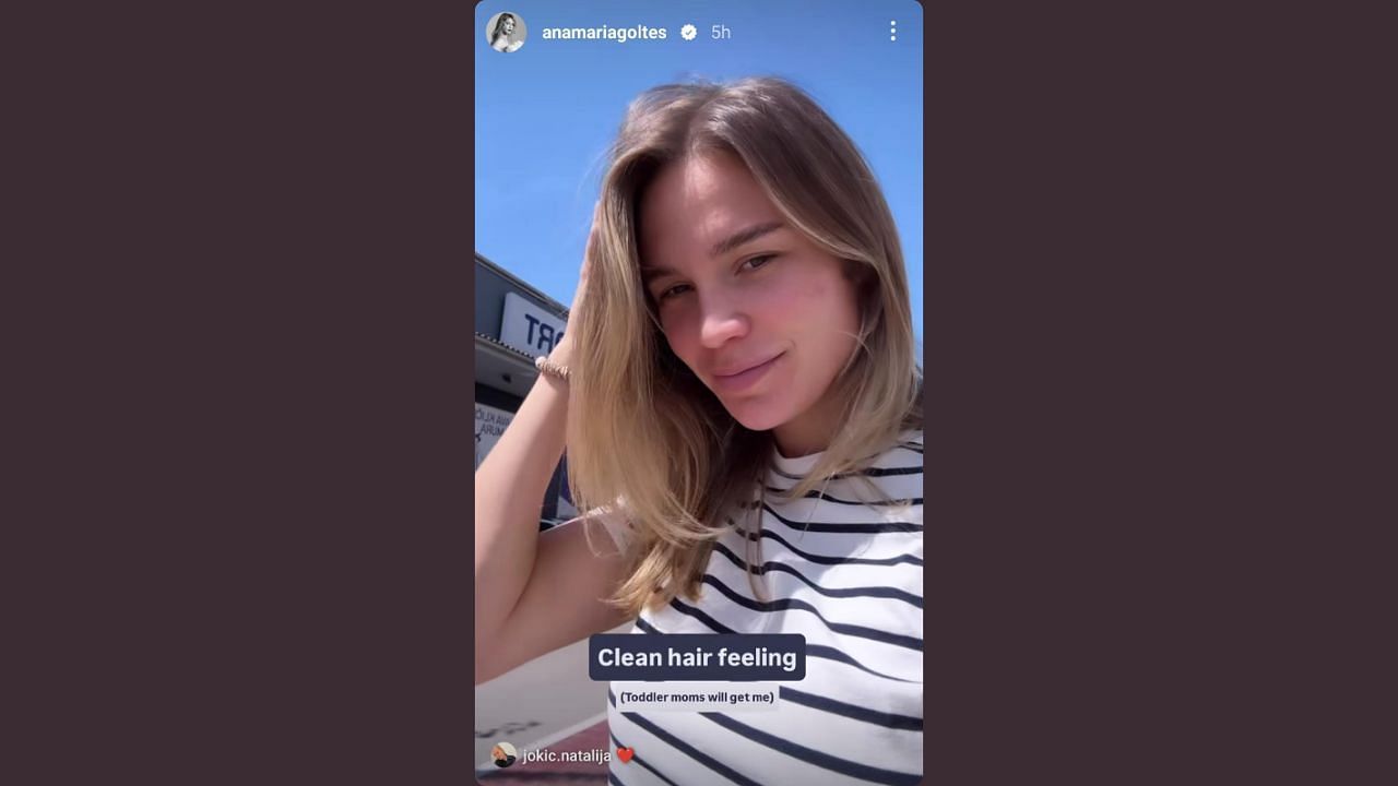 Natalija Jokic comments on Anamaria Goltes' IG story. (Credits: @anamariagoltes/Instagram)